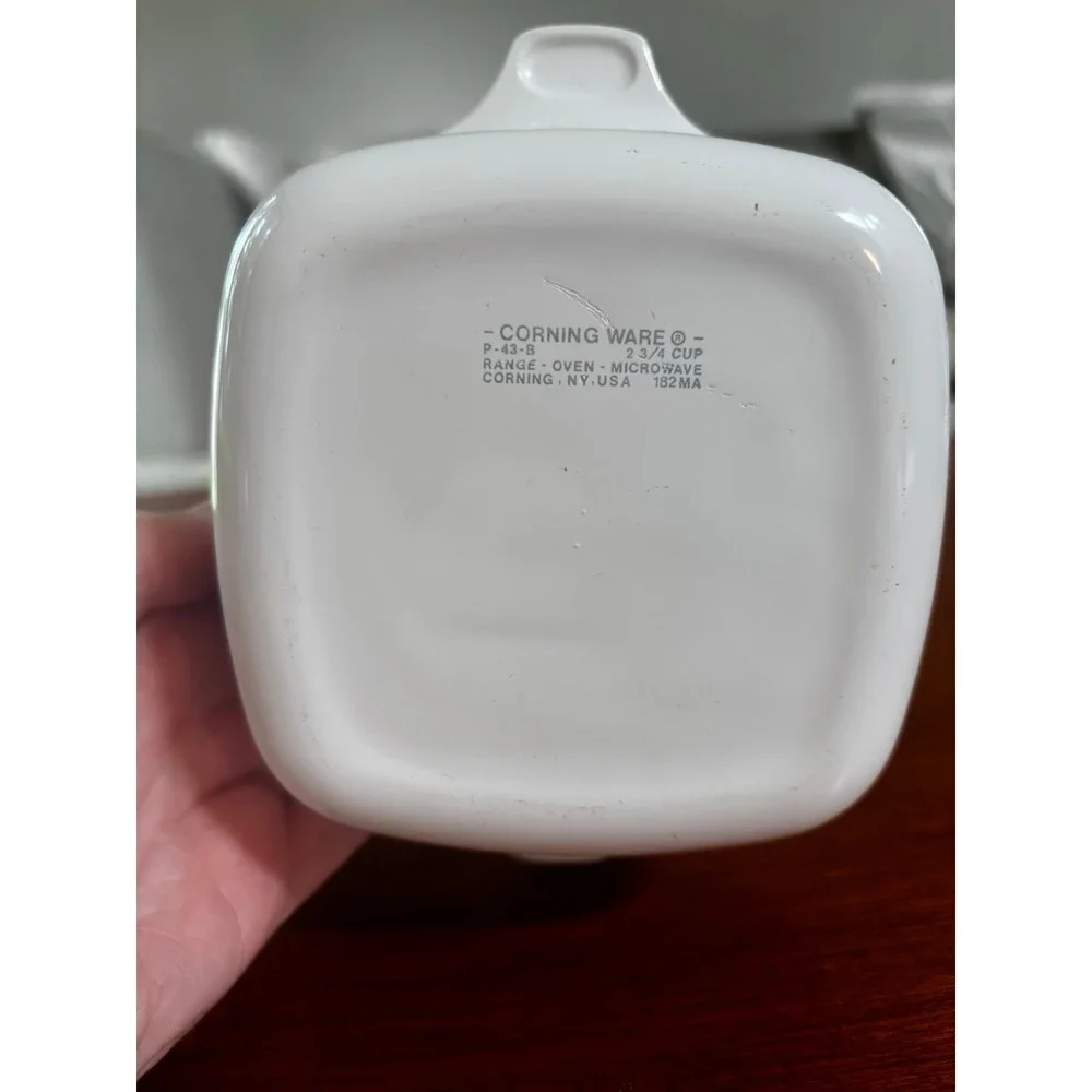 Corning Ware Spice O Life Casserole Dish 2 3/4 Cup White P-43-B 70s Vintage